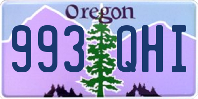 OR license plate 993QHI