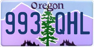 OR license plate 993QHL