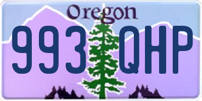 OR license plate 993QHP