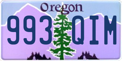 OR license plate 993QIM
