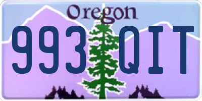 OR license plate 993QIT