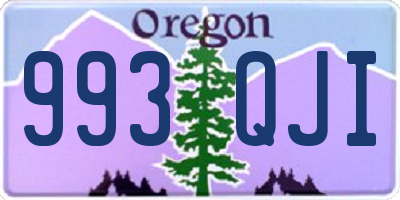 OR license plate 993QJI