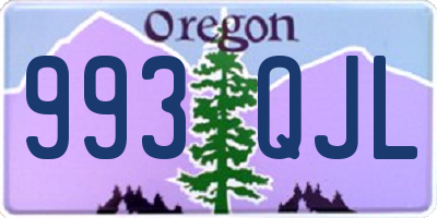 OR license plate 993QJL