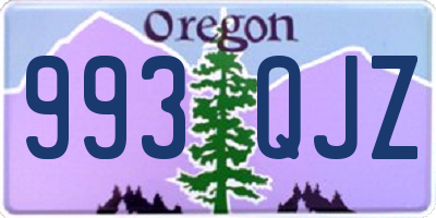 OR license plate 993QJZ