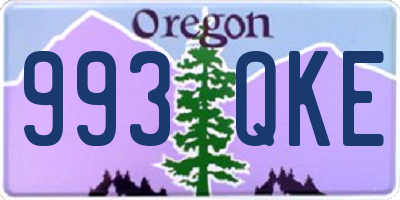 OR license plate 993QKE