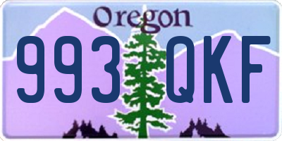 OR license plate 993QKF