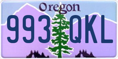 OR license plate 993QKL