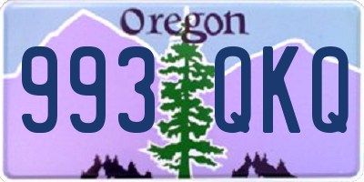 OR license plate 993QKQ
