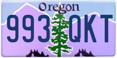OR license plate 993QKT