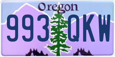 OR license plate 993QKW