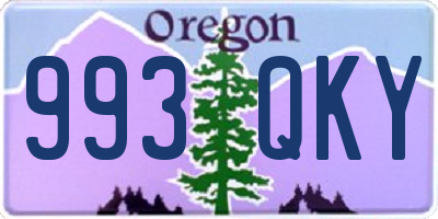 OR license plate 993QKY