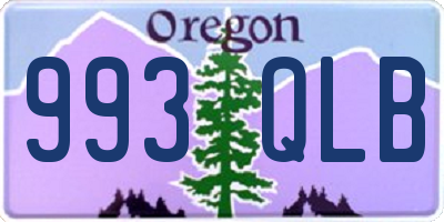 OR license plate 993QLB