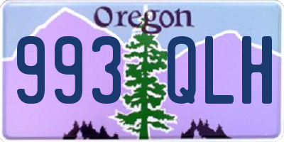 OR license plate 993QLH