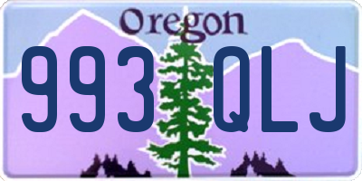 OR license plate 993QLJ