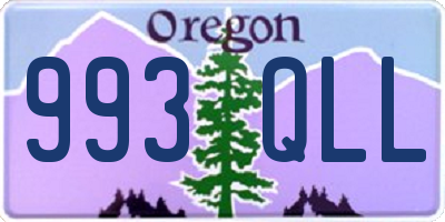 OR license plate 993QLL
