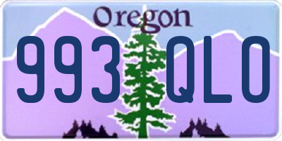 OR license plate 993QLO