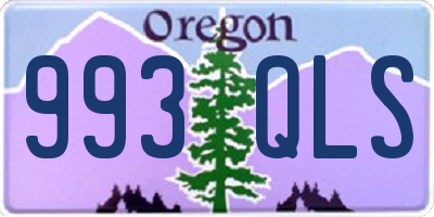 OR license plate 993QLS