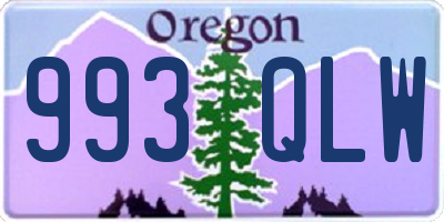 OR license plate 993QLW