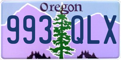 OR license plate 993QLX