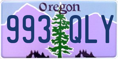 OR license plate 993QLY