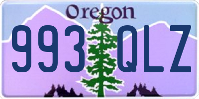 OR license plate 993QLZ
