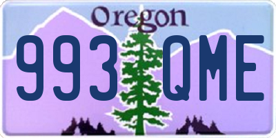 OR license plate 993QME