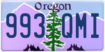 OR license plate 993QMI
