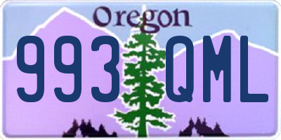 OR license plate 993QML
