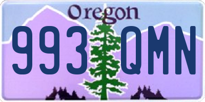OR license plate 993QMN