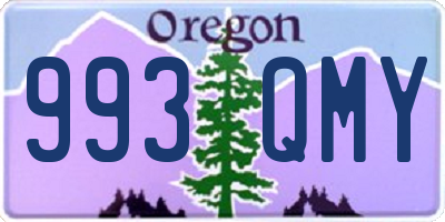 OR license plate 993QMY