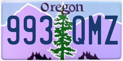 OR license plate 993QMZ