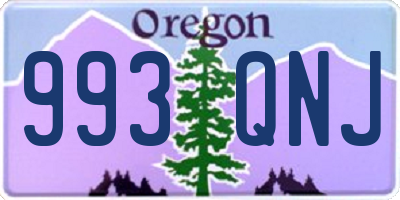 OR license plate 993QNJ