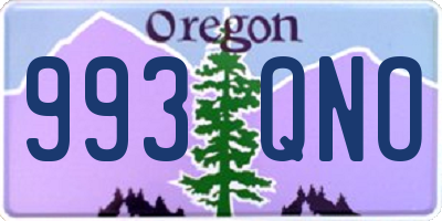 OR license plate 993QNO