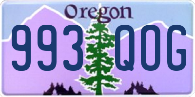 OR license plate 993QOG