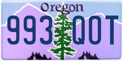 OR license plate 993QOT