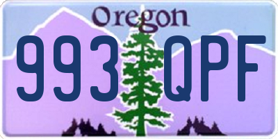 OR license plate 993QPF