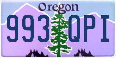 OR license plate 993QPI