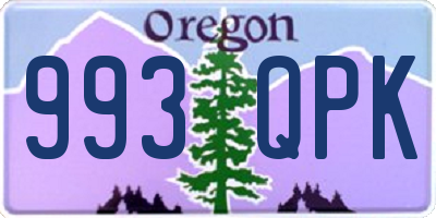 OR license plate 993QPK