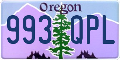 OR license plate 993QPL