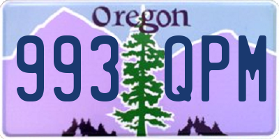 OR license plate 993QPM