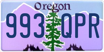 OR license plate 993QPR