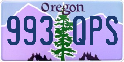 OR license plate 993QPS