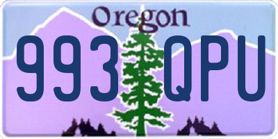OR license plate 993QPU