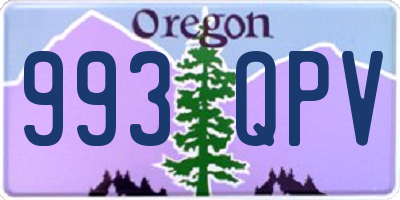 OR license plate 993QPV