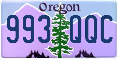 OR license plate 993QQC