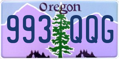 OR license plate 993QQG