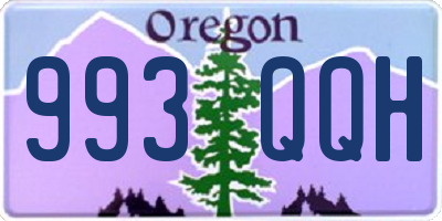 OR license plate 993QQH