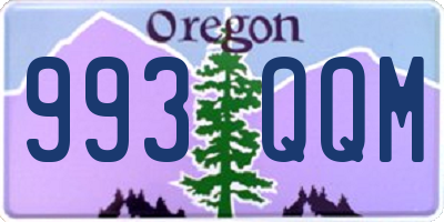 OR license plate 993QQM