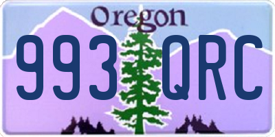 OR license plate 993QRC