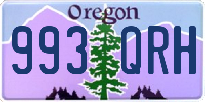 OR license plate 993QRH